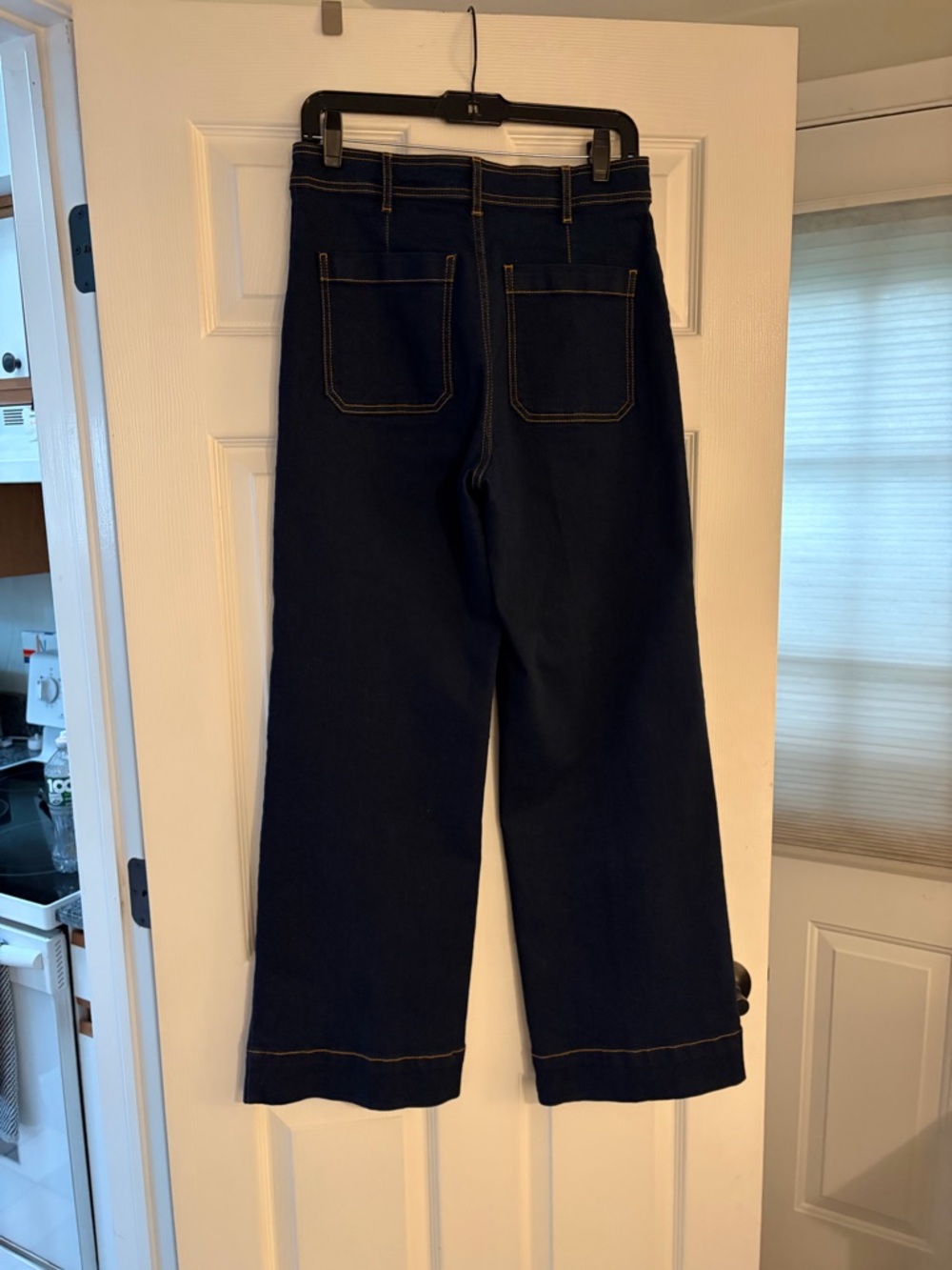 Bagatelle Dark Indigo Jeans with Gold Stitching